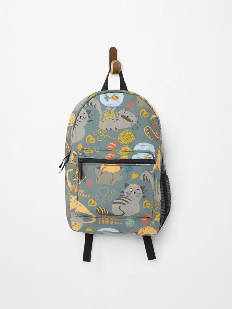 Thumbnail 1 of 3, Backpack, Cat Pattern designed and sold by April Long Designs.