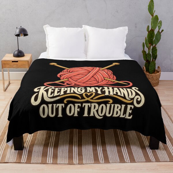 Item preview, Knitting - Keeping My Hands Out of Trouble designed and sold by Good Mood Foundry.