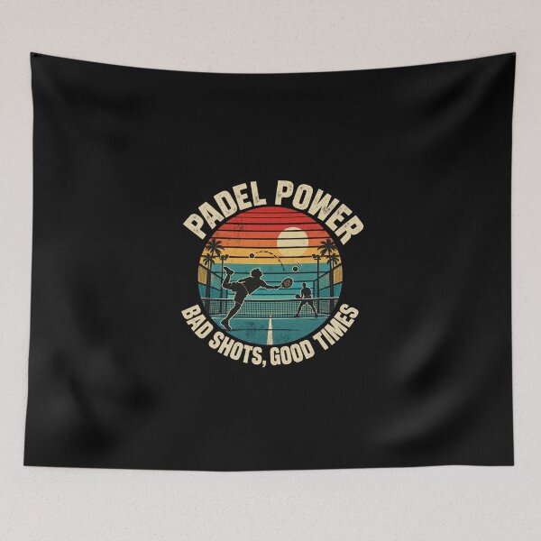 Item preview, Padel Power – Bad Shots, Good Times | Vintage Sunset Padel Tennis designed and sold by BlueMaverickCo.