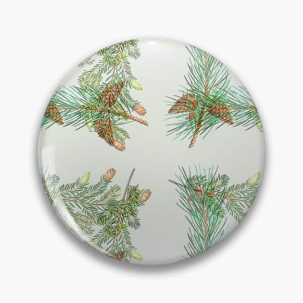Item preview, Pine Cone Harmony - Evergreen Botanical Branch Pattern designed and sold by Seamless Serenity.