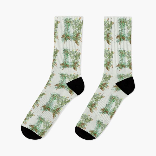 Item preview, Pine Cone Harmony - Evergreen Botanical Branch Pattern designed and sold by Seamless Serenity.