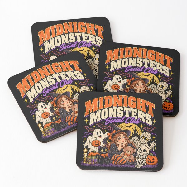 Item preview, Midnight Monsters Social Club Cute Spooky Halloween Art designed and sold by MAGICKEY2024.
