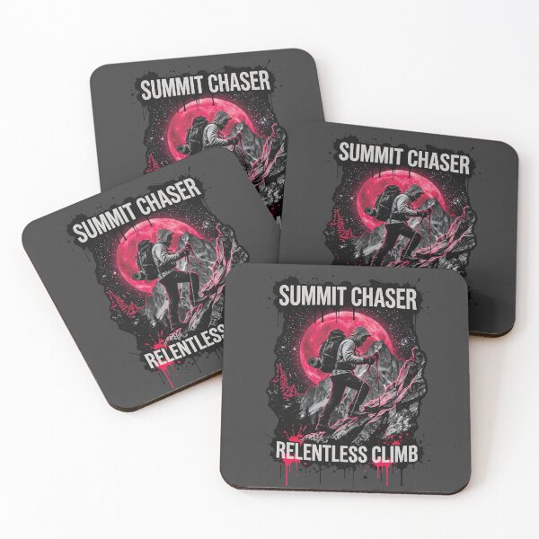 Item preview, Summit Chaser Relentless Climb Night Mountaineer Graphic designed and sold by MarCinu Art.