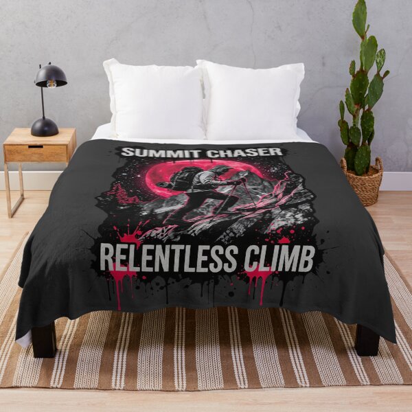 Item preview, Summit Chaser Relentless Climb Night Mountaineer Graphic designed and sold by MarCinu Art.