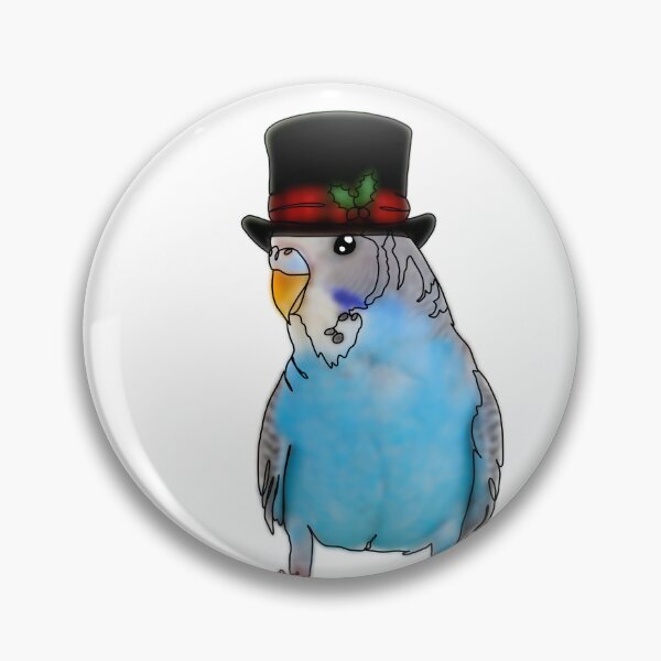 Item preview, Speedie the budgie in snowman hat- animalzinhats designed and sold by Ashley’sAnimalz.