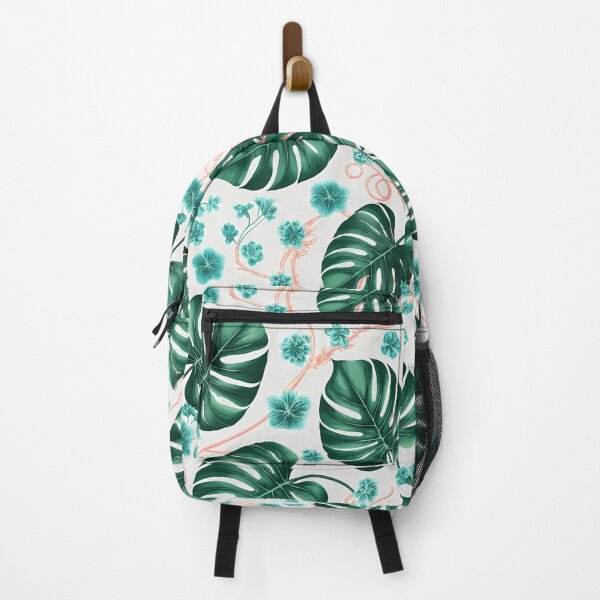 Item preview, Tropical Monstera Leaves & Hibiscus Floral Seamless Pattern 01 designed and sold by The Design Asset Station.