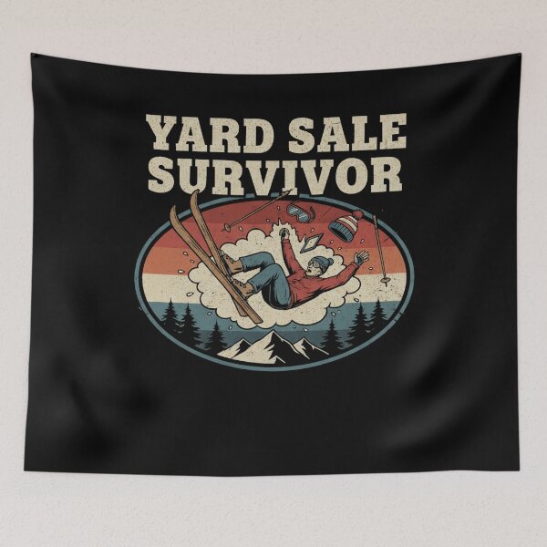 Item preview, Yard Sale Survivor Skiing Crash Humor T designed and sold by GCFULLA.