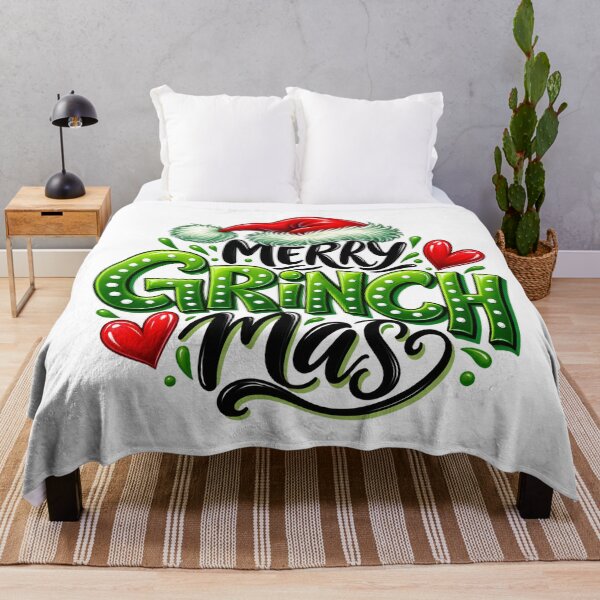 Item preview, Green Christmas Lettering with Santa Hat and Hearts designed and sold by LizzyKeiko.