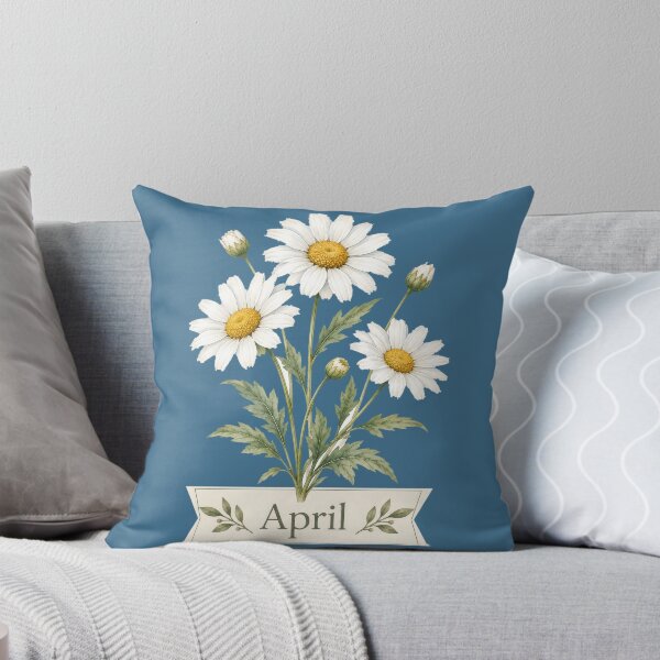 Item preview, April Daisies – White Flowers Bouquet, Gift for Happy Anniversary designed and sold by Alaa-love-art.