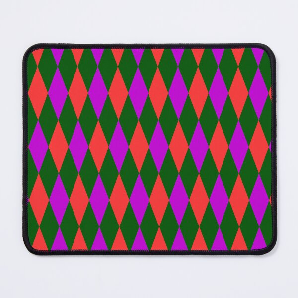 Item preview, Red Purple On Green Harlequin Diamonds Pattern   designed and sold by PatternTitan.