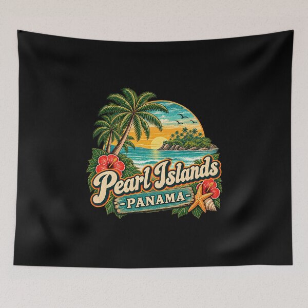 Item preview, This is a tropical beach design for Pearl Islands, Panama designed and sold by RBBeachDesigns.