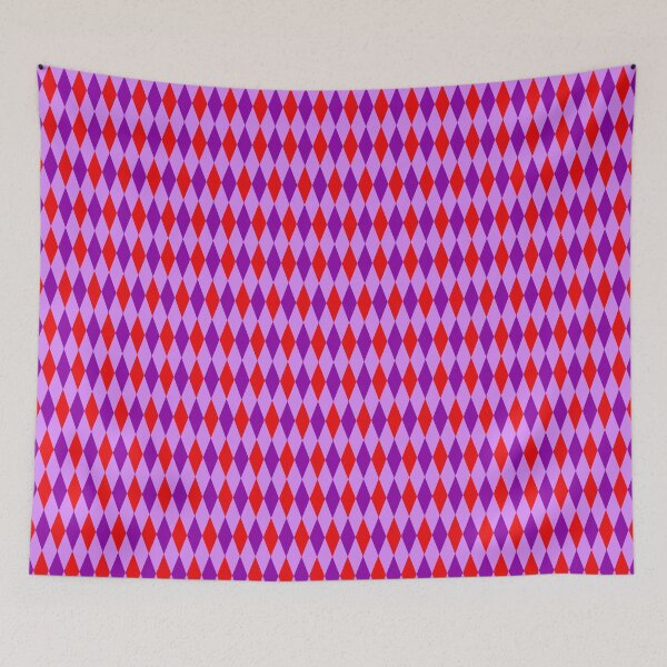 Item preview, Red Purple On Lilac Harlequin Diamonds Pattern   designed and sold by PatternTitan.