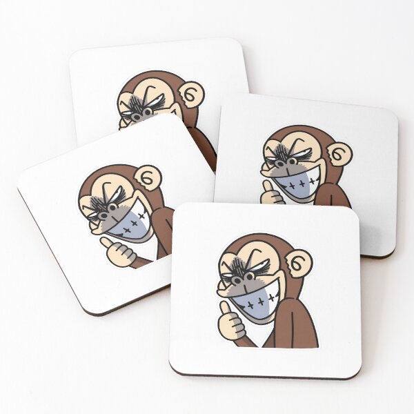 Item preview, Funny Monkey Thumbs Up Sticker – Mischievous Smiling Monkey Cartoon designed and sold by Pandurohit.