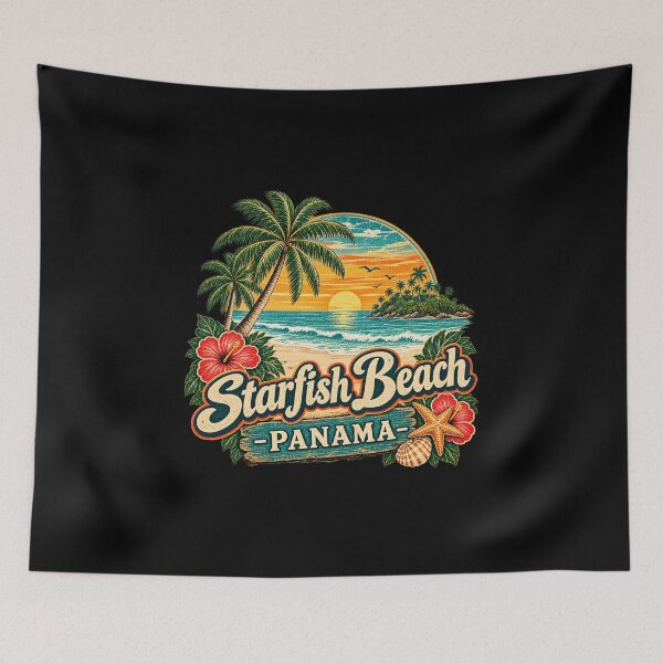 Item preview, This is a tropical beach design for Starfish Beach, Panama designed and sold by RBBeachDesigns.