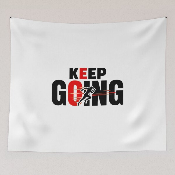 Item preview, Keep Going Motivational Typography – Never Give Up Inspirational Art designed and sold by Tee-Show.