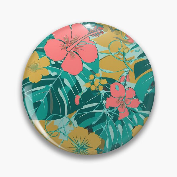 Item preview, Tropical Monstera Leaves & Hibiscus Floral Seamless Pattern 03 designed and sold by The Design Asset Station.