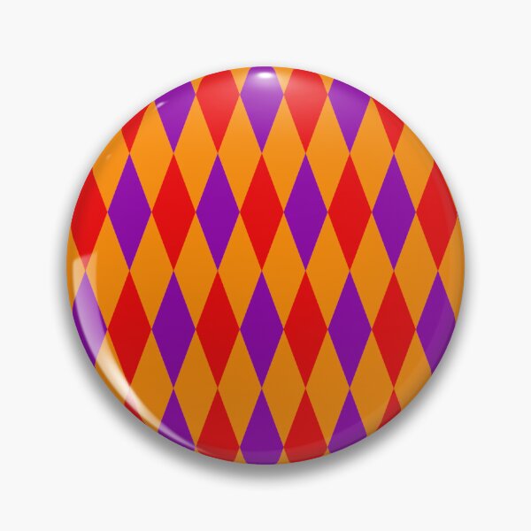 Item preview, Red Purple On Orange Harlequin Diamonds Pattern   designed and sold by PatternTitan.