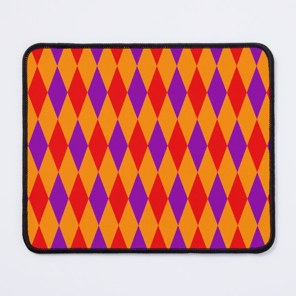 Item preview, Red Purple On Orange Harlequin Diamonds Pattern   designed and sold by PatternTitan.