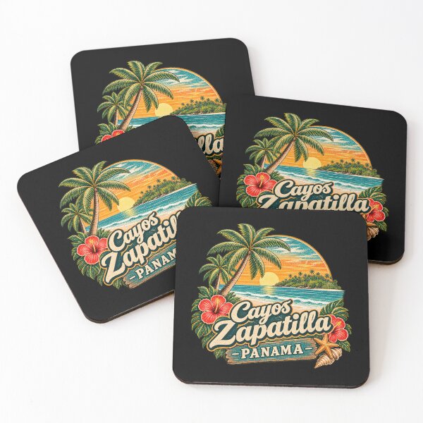 Item preview, This is a tropical beach design for Cayos Zapatilla, Panama designed and sold by RBBeachDesigns.