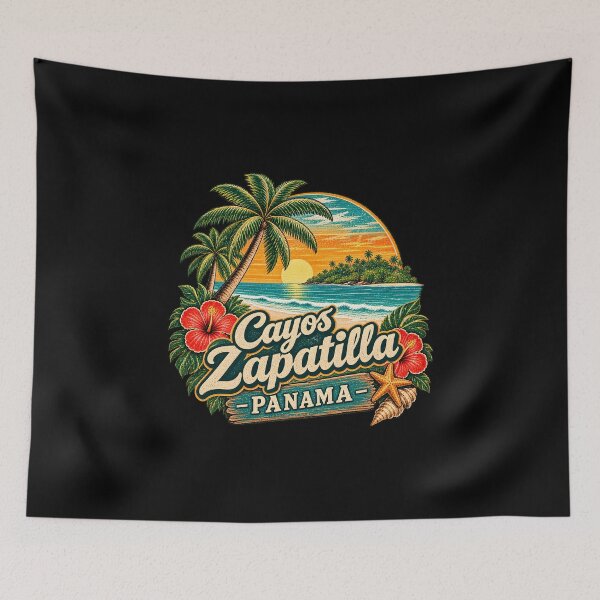 Item preview, This is a tropical beach design for Cayos Zapatilla, Panama designed and sold by RBBeachDesigns.