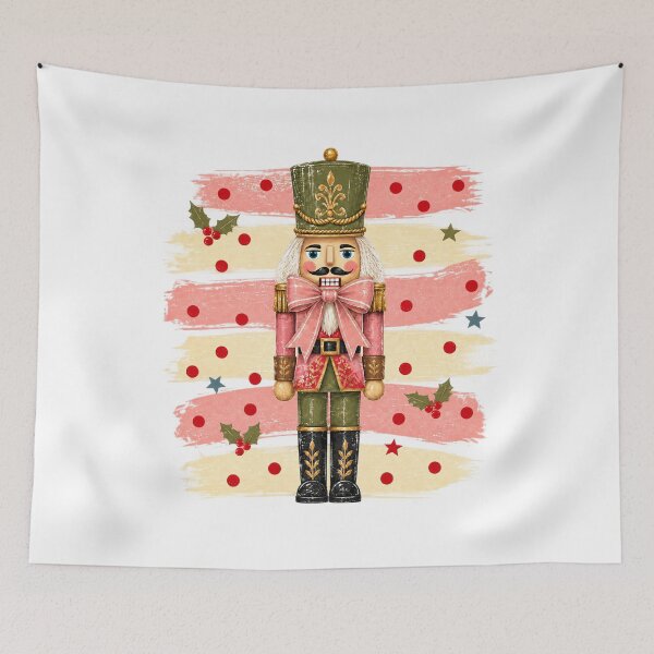 Item preview, Pastel Christmas Nutcracker with Pink Bow designed and sold by LizzyKeiko.