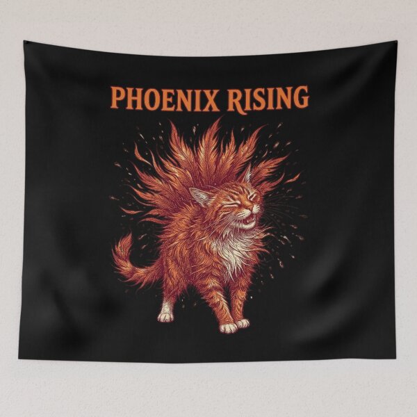 Item preview, Phoenix Rising Funny Cat Bath Time Mythology Cat Funny Cat Owner Gift designed and sold by FurRealStudioCo.