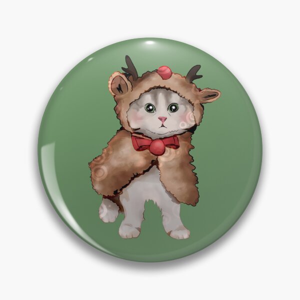 Item preview, Cute cat in reindeer costume illustration | Christmas Cat designed and sold by pinkybat.