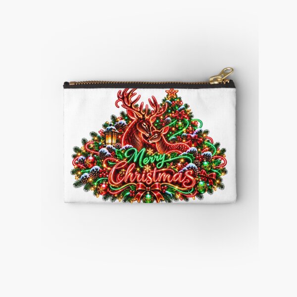 Item preview, Neon Christmas Magic – Glowing Stag and Doe Holiday Art designed and sold by DansCreations42.