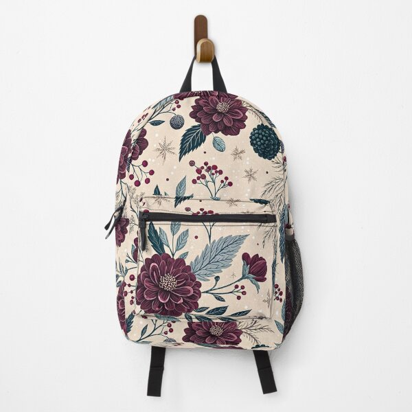 Item preview, Burgundy Winter Floral Botanical Pattern designed and sold by Storybook Botanica.