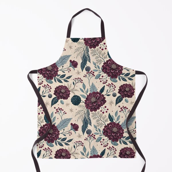 Item preview, Burgundy Winter Floral Botanical Pattern designed and sold by Storybook Botanica.