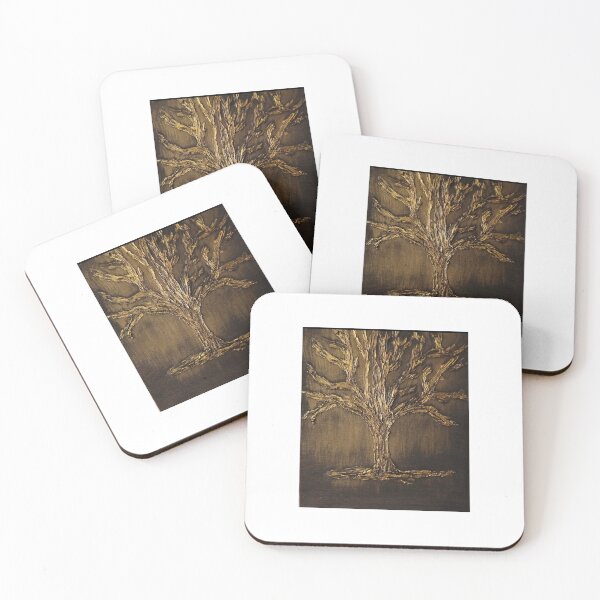 Item preview, Textured golden tree designed and sold by Tjevansart.