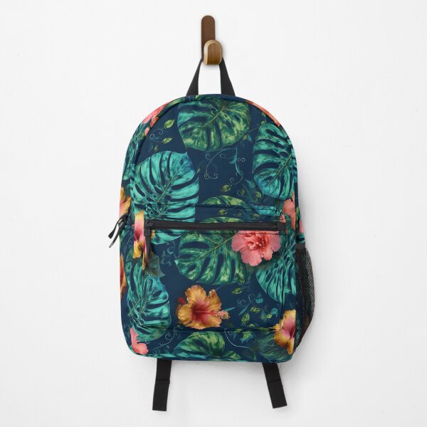 Item preview, Tropical Monstera Leaves & Hibiscus Floral Seamless Pattern 05 designed and sold by The Design Asset Station.