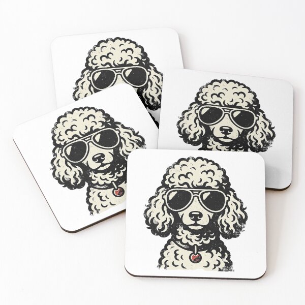Item preview, Retro Cool Poodle In Aviator Sunglasses - Vintage Pet Art designed and sold by The Red Lime.
