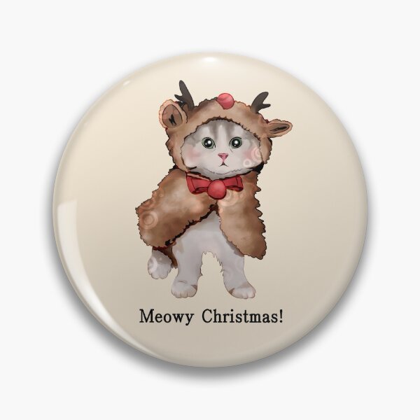Item preview, Cute cat in reindeer costume illustration | Meowy Christmas Cat designed and sold by pinkybat.
