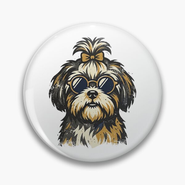 Item preview, Retro Cool Shih Tzu In Sunglasses - Vintage Dog Art designed and sold by The Red Lime.