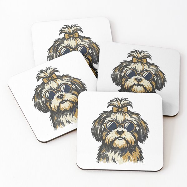 Item preview, Retro Cool Shih Tzu In Sunglasses - Vintage Dog Art designed and sold by The Red Lime.
