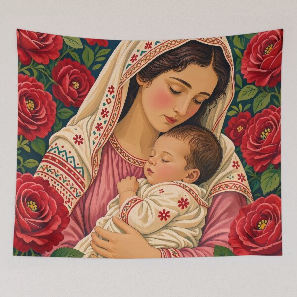 Item preview, Madonna and Child with Roses designed and sold by mark ashkenazi.