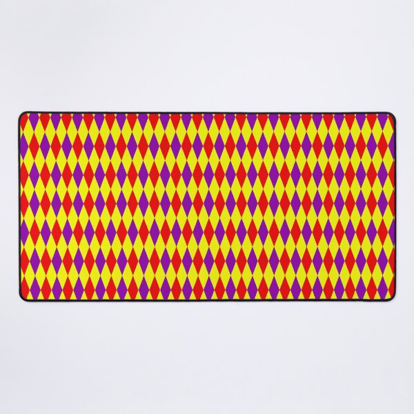 Item preview, Red Purple On Yellow Harlequin Diamonds Pattern   designed and sold by PatternTitan.