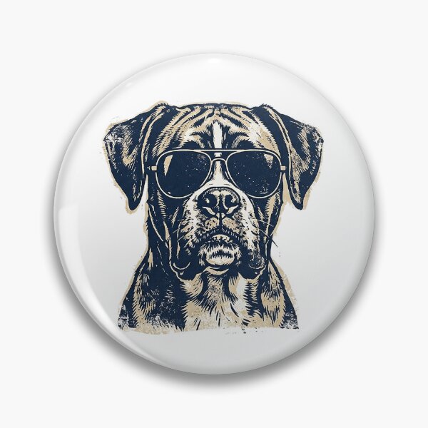 Item preview, Retro Cool Boxer In Aviator Sunglasses - Vintage Dog Art designed and sold by The Red Lime.