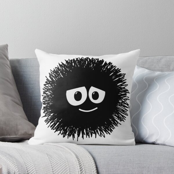 Item preview, Cute black fluffy monster with big eyes and a smile designed and sold by Asiyat.