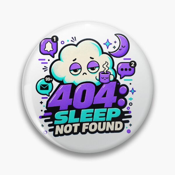 Item preview, 404: Sleep Not Found – Funny Tired Computer Spirit designed and sold by TBillMAG — Retro Tech & IT Humor.