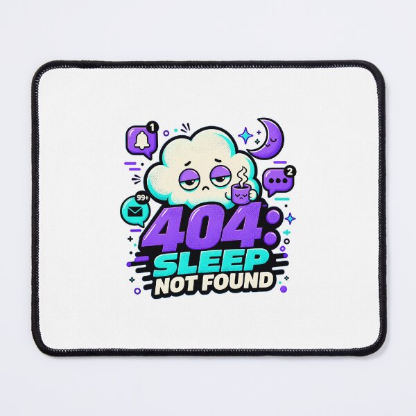 Item preview, 404: Sleep Not Found – Funny Tired Computer Spirit designed and sold by TBillMAG — Retro Tech & IT Humor.