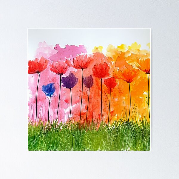 Item preview, Colorful And Bright Flowers Modern Contemporary Art designed and sold by DEC02.
