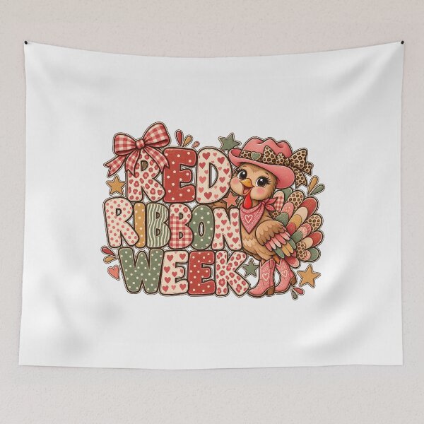 Item preview, Red Ribbon Week , Cute Cowgirl Turkey Design designed and sold by ZAKE-store.