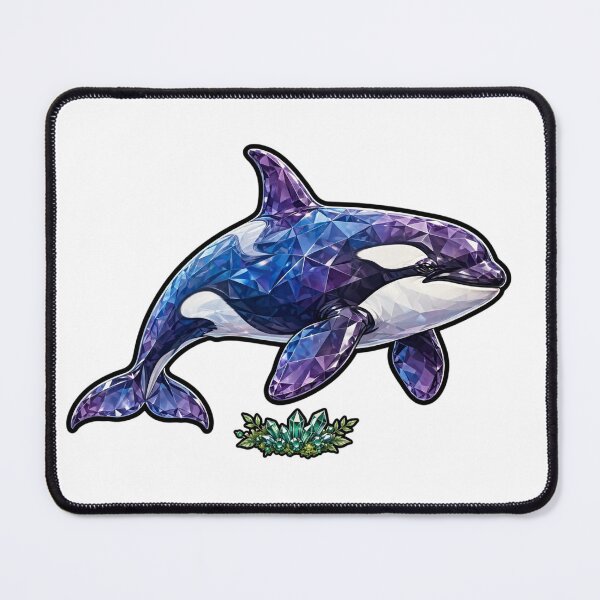 Item preview, Blue Purple Gradient Orca Crystal Sticker - Sapphire Amethyst Real Color No White Border designed and sold by Crystal Critters .