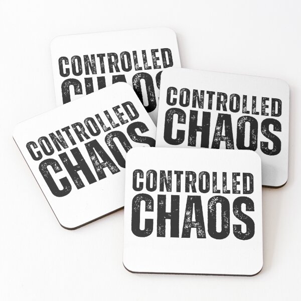 Item preview, Controlled Chaos – Funny Sarcastic Retro Typography Design for Everyday Life Distressed Black Font designed and sold by GFamilyC.
