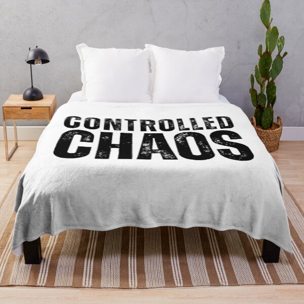 Item preview, Controlled Chaos – Funny Sarcastic Retro Typography Design for Everyday Life Distressed Black Font designed and sold by GFamilyC.