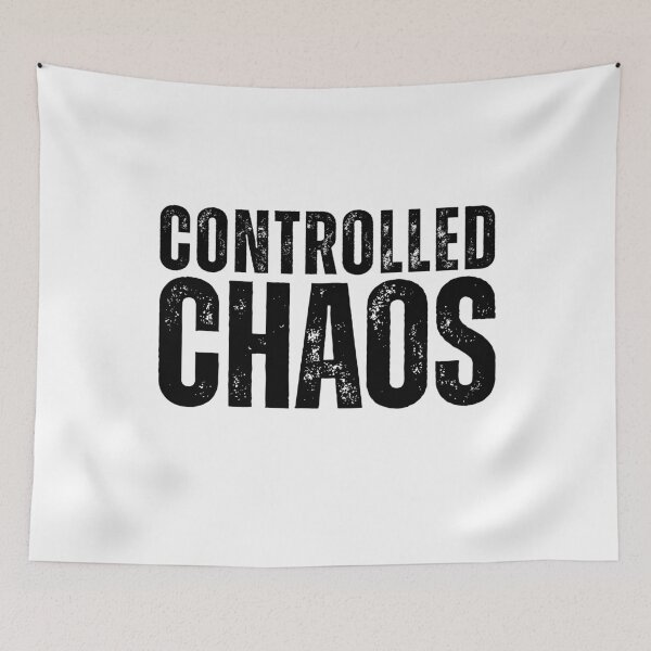 Item preview, Controlled Chaos – Funny Sarcastic Retro Typography Design for Everyday Life Distressed Black Font designed and sold by GFamilyC.