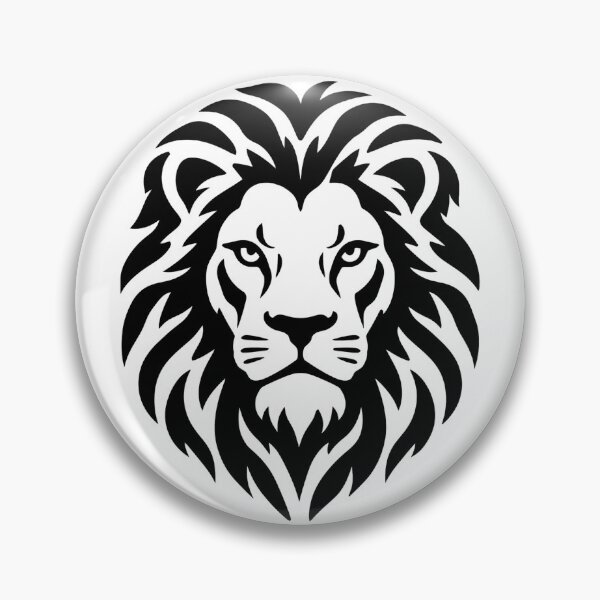 Item preview, King of the Wild – Bold Lion Head Stencil Art designed and sold by MSX1981.
