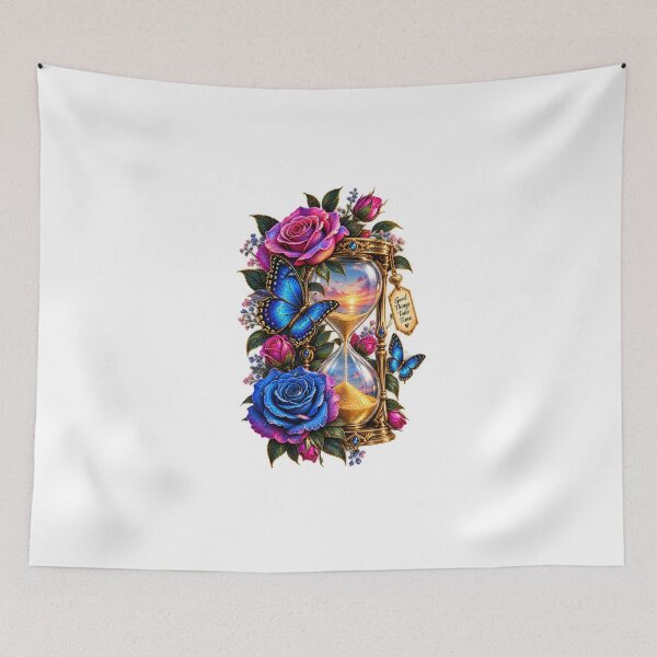 Item preview, Good Things Take Time – Blue Rose Hourglass designed and sold by Noracom470.
